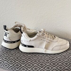 John Richmond Cream and Black Sneakers